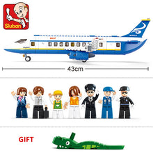Load image into Gallery viewer, Sluban Commercial Airplane Collection: Choose from Cargo Plane, Air Ambulance or Passenger Plane Building Blocks Set
