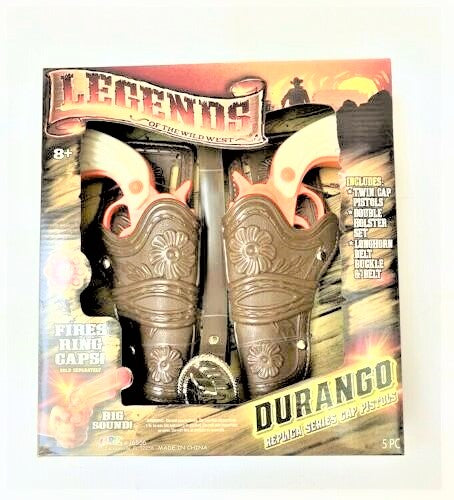 Legends Wild West DURANGO Double Cowboy 5pc Cap Pistol & Holster Set 1
