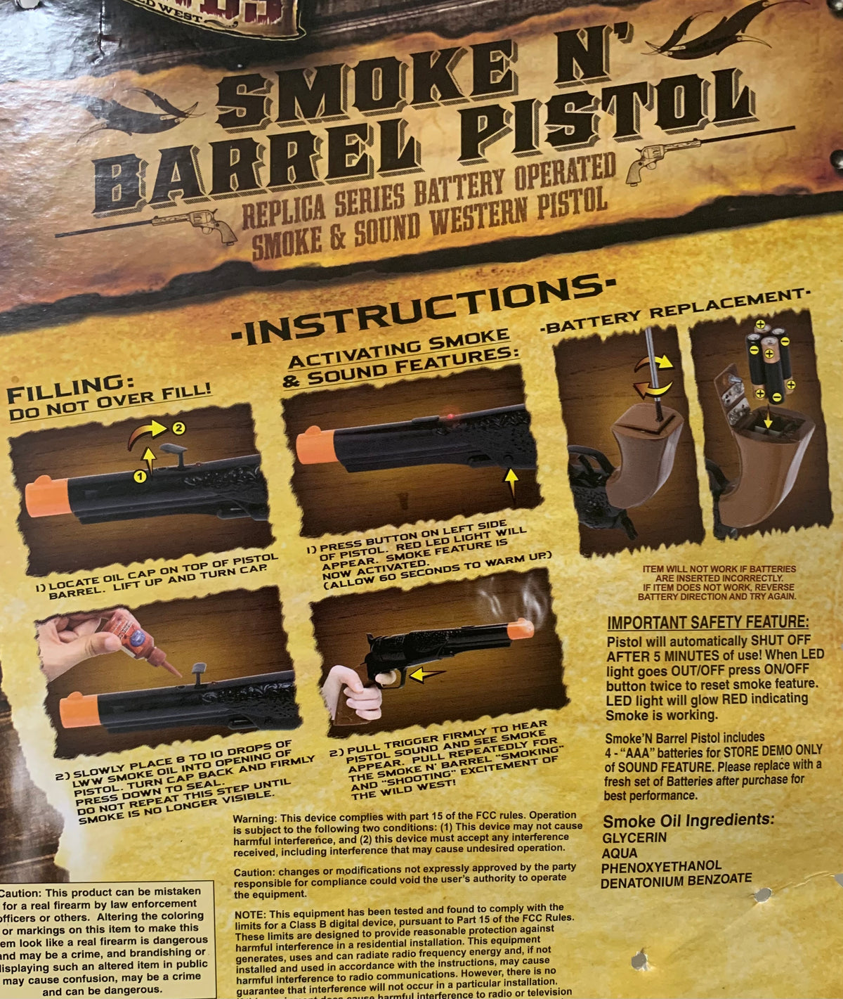 Legends of the Wild West Civil War Smoke N Barrel Electronic Toy Pistol 7