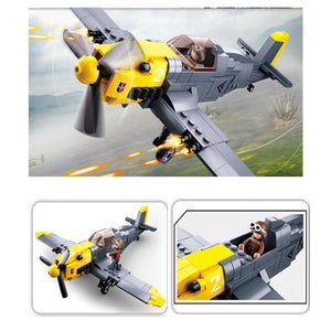 Military World War II Air Forces Fighter BF 109 Plane Building Blocks 6