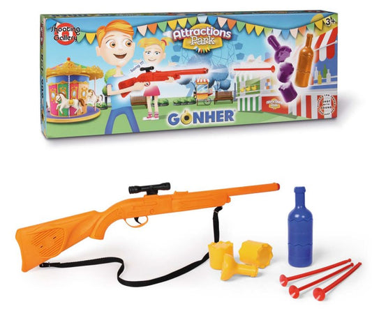 Retro Carnival Arcade Bottles Shooting Gallery Playset 1