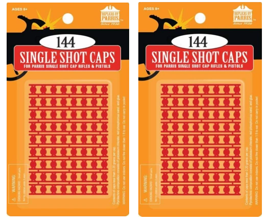 2 Packs - 144 Single Shot Caps Refill for Gonher & Upland Shotgun Cap Guns