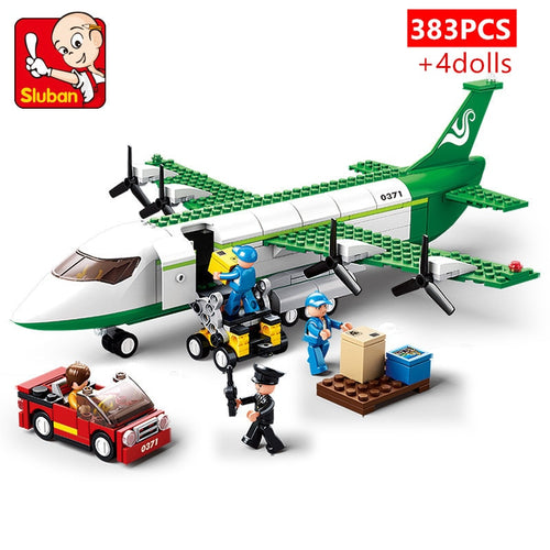Sluban Commercial Airplane Collection: Choose from Cargo Plane, Air Ambulance or Passenger Plane Building Blocks Set 1