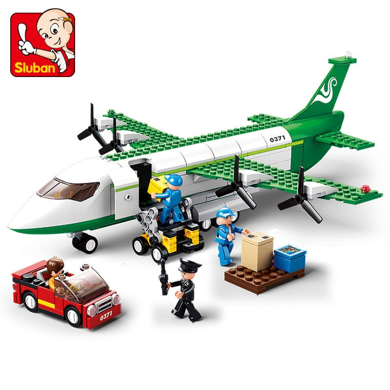 Sluban Commercial Airplane Collection: Choose from Cargo Plane, Air Ambulance or Passenger Plane Building Blocks Set 2