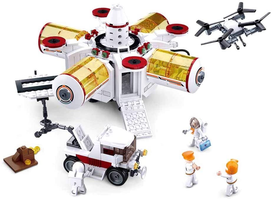 Space Collection Lunar Station Brick Building Set B0739 2