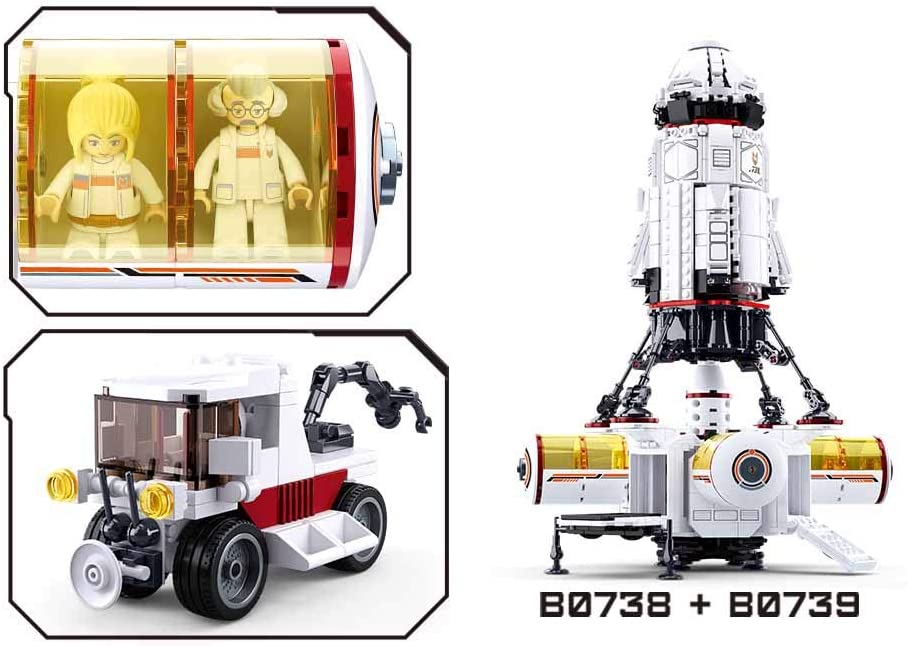 Space Collection Lunar Station Brick Building Set B0739 3
