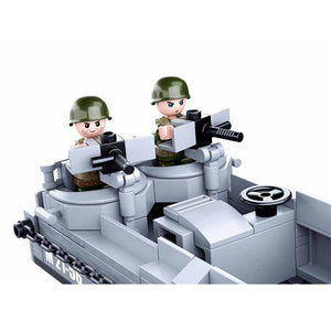 WW2 D-Day LCVP Landing Craft Vehicle Personnel Building Blocks Set 3